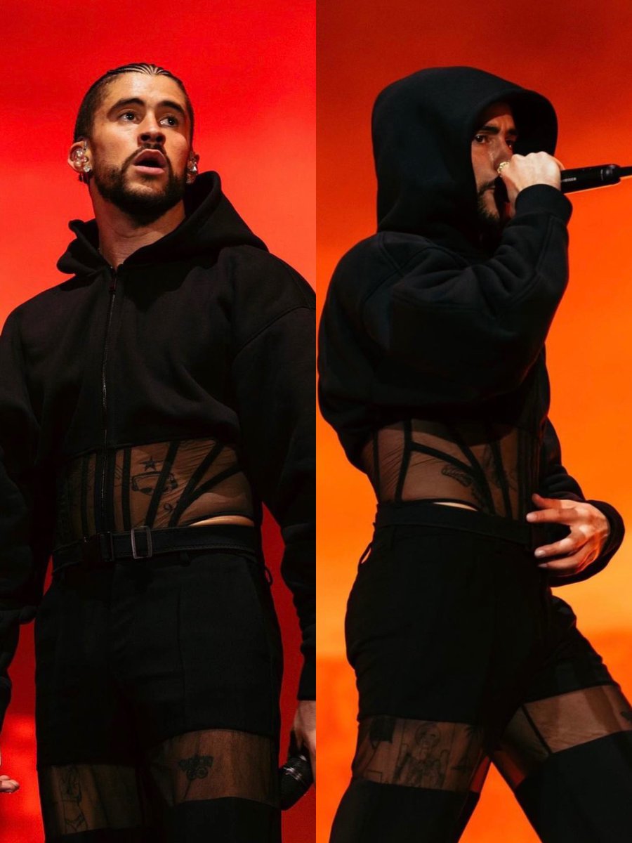 badbunnyfiles's tweet photo. bad bunny in mugler https://t.co/bpBo4mEpEa