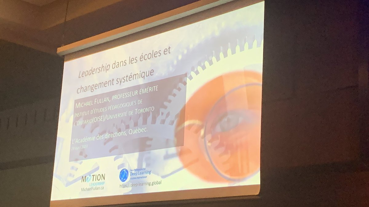 Mchechile's tweet photo. Starting @AQPDE1 @MichaelFullan1 #leadership dans lea écoles et changement systématique #connectedautonomy https://t.co/q6dqfZPILB