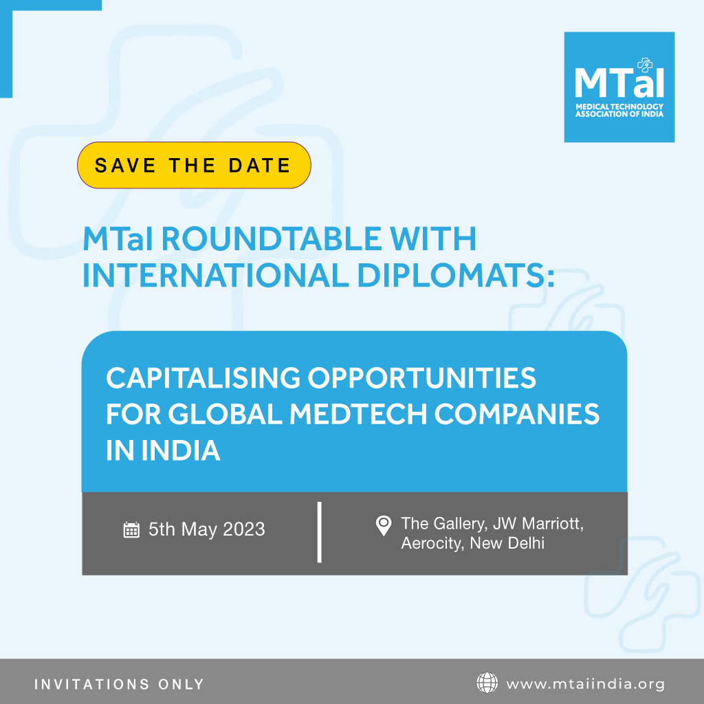 mtaiorg's tweet photo. Get ready to be a part of an insightful discussion as we bring together top #MedTech industry captains & international diplomats for a high-level roundtable. Don't miss out on this exciting opportunity!
#MTaI #India #MedTechIndustry #business #MedicalDevices #DiplomatDialog https://t.co/x8YiM6NP2k