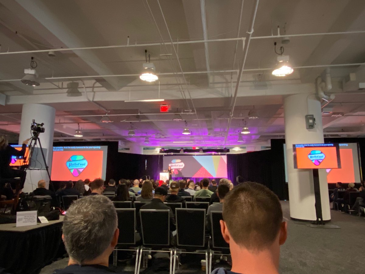 bsdzunk's tweet photo. Kicking things off @railsconf with @eileencodes! So many new faces and interesting talks on the agenda. Can’t wait to learn, see old friends, and make some new ones. Let’s get to it! https://t.co/EcOpkbR3Pk