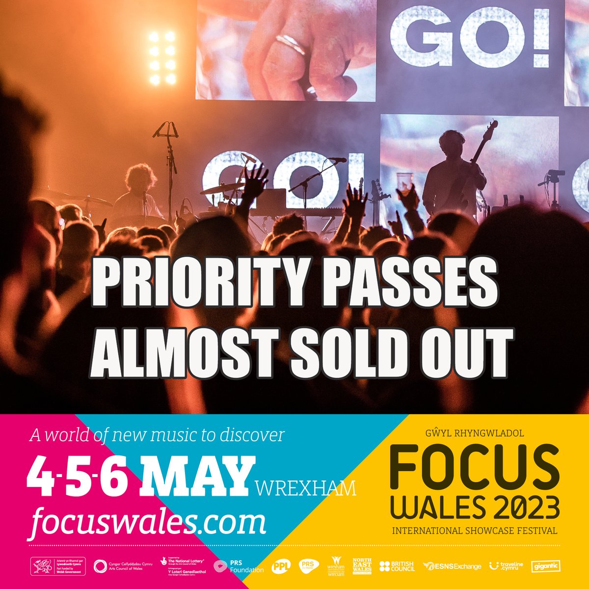 ⌛ Priority Passes for FOCUS Wales 2023 have almost sold out, get yours while you can! focuswales.com #Festival #Wales #Wrexham