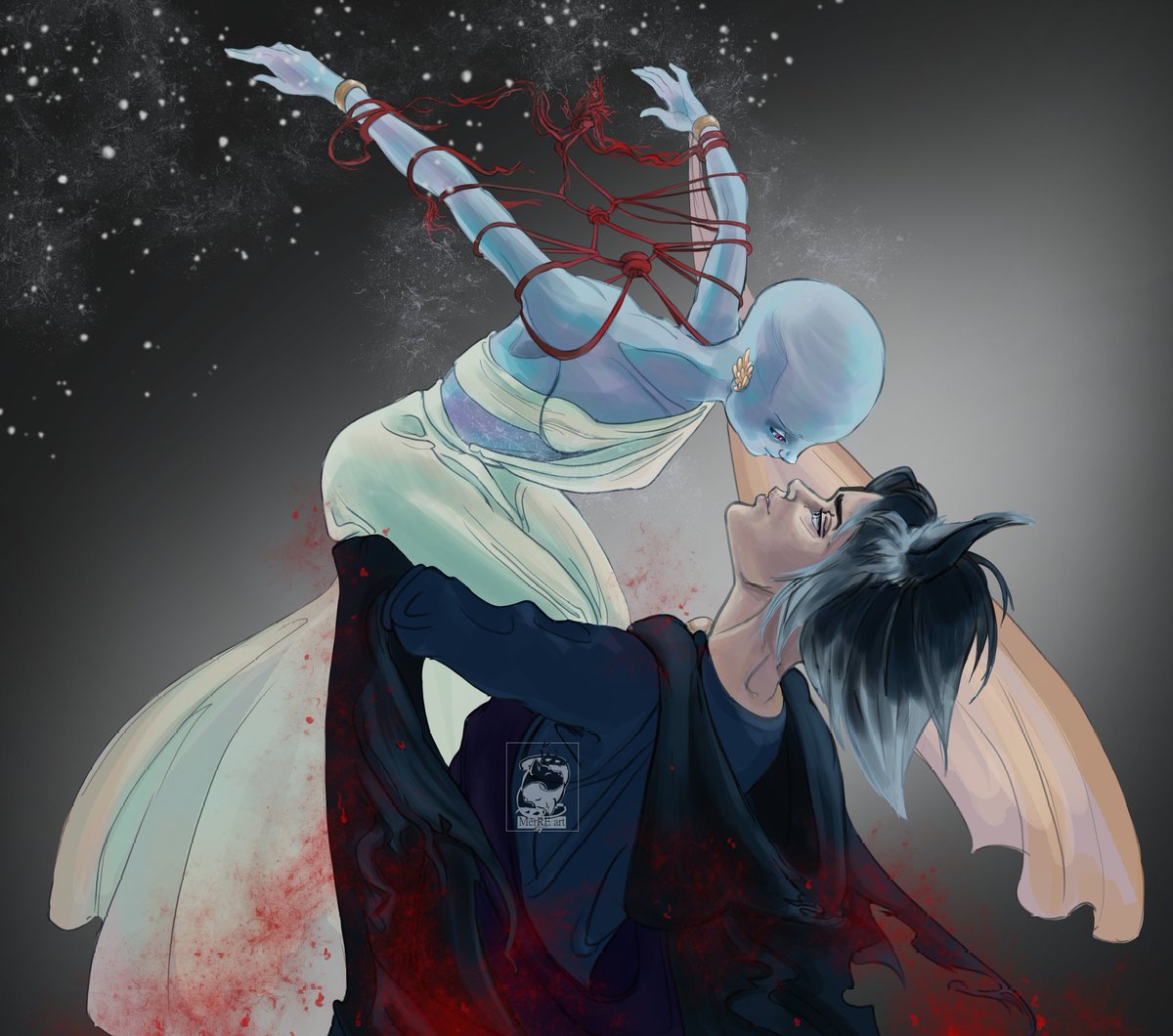 MerREart_007's tweet photo. I Will Be There 
Ft OCs: Dinl and Lind 😊🥰
First illustration in awhile! Super excited to show these two off later? 😜💙💙
.
.
#originalcharacterart #coupledance #digitalpaint #danceart https://t.co/G9grqWQsaH