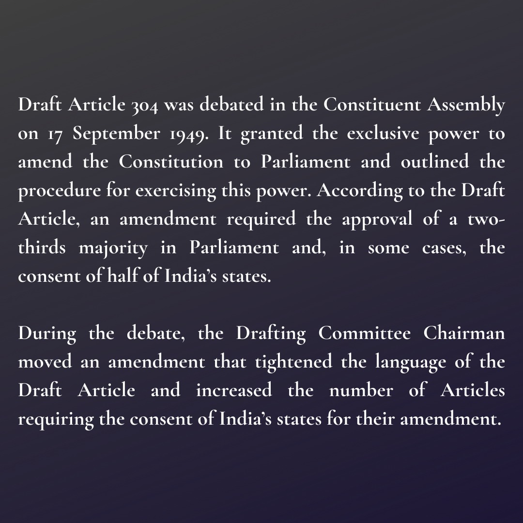 ConstitutionCAD's tweet image. At the heart of the #BasicStructureDoctrine is Article 368, which gives Parliament the exclusive power to amend the Constitution. Read about how the Constitution Framers debated this provision in the #ConstituentAssembly!
#constitutionofindia #KesavanandaBharati