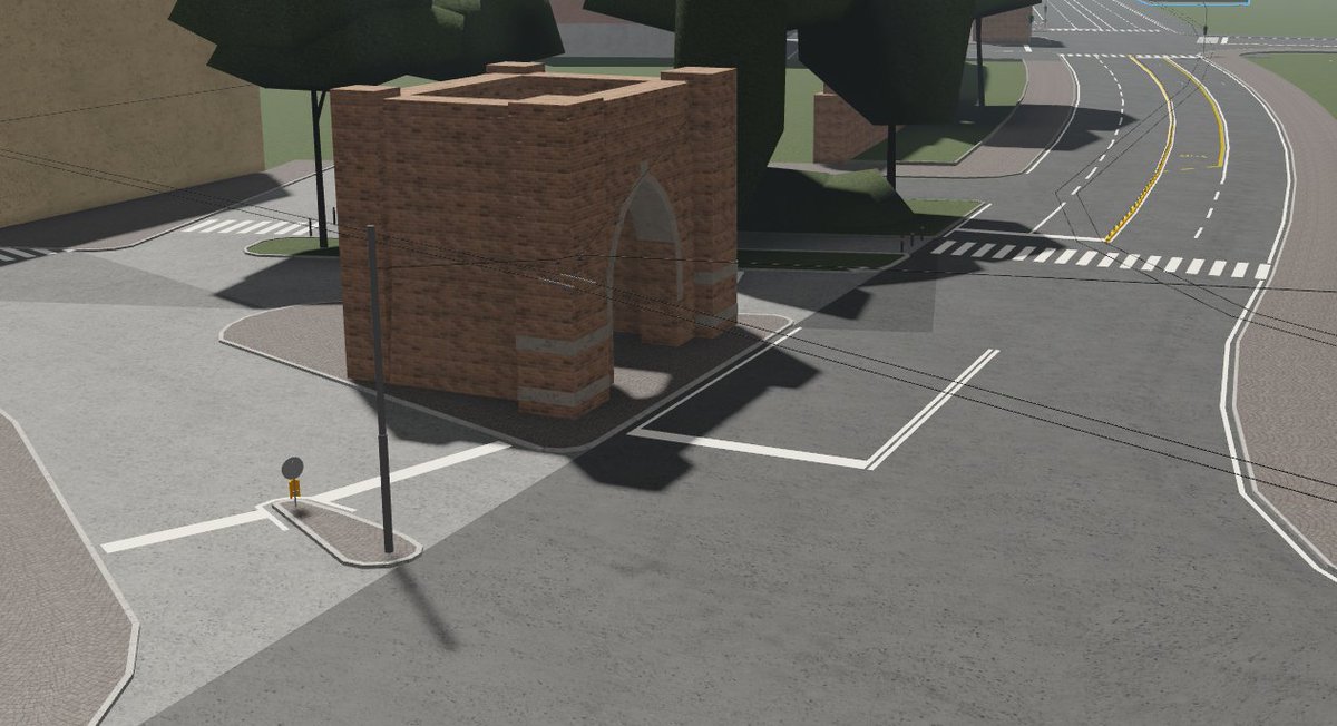 RBLX_Parallel's tweet image. Map Progress update: At the moment I have 1 completed trolleybus line; I'm working on closing the second line which instead will follow a circular structure navigating around the city acient walls and gates and stopping by the station!