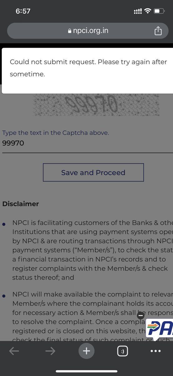 iamemanali's tweet photo. @NPCI_NPCI @NPCI_BHIM 
Failure to register complaint for over three hours. https://t.co/ZgagwdJXq8