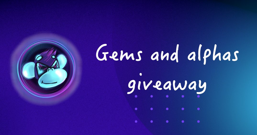Doraalphas's tweet photo. Exciting news! 🎉 

🎁 We're giving away monthly subscriptions to Dora's private Discord channel. Subscribers will get exclusive access to early Gems and Alpha streams 👀 

To enter: Retweet and like this post 🔁  We'll randomly choose 3 lucky winners! 🍀 https://t.co/hMEHpY549v