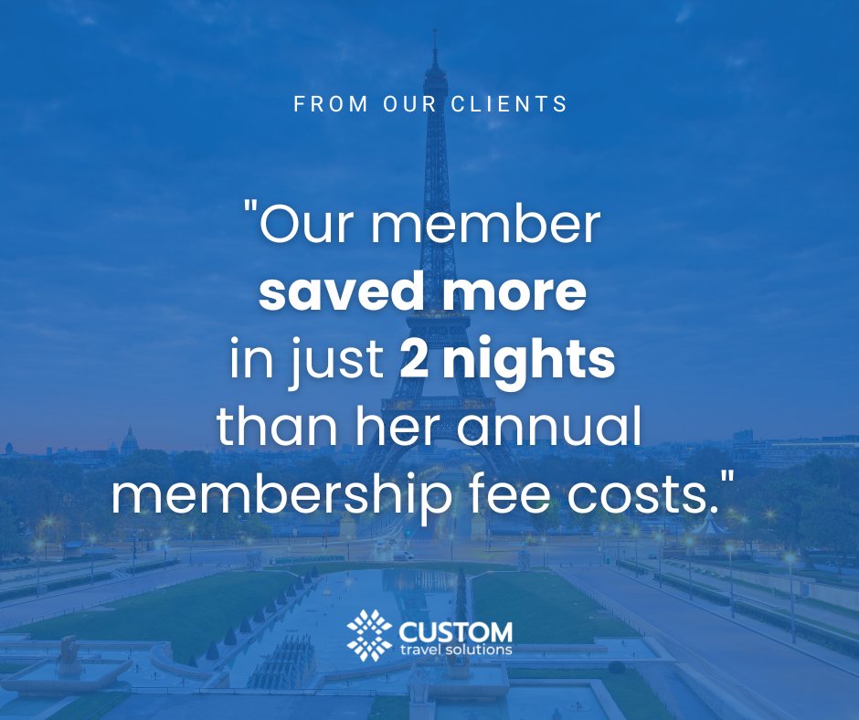 CustTravelSol's tweet image. Travel club membership makes sense.

#CustomTravelSolutions #ValueProp #Membership #Value #MemberRetention #Loyalty #Sales #SalesRevenue #RevenueGeneration #Product
