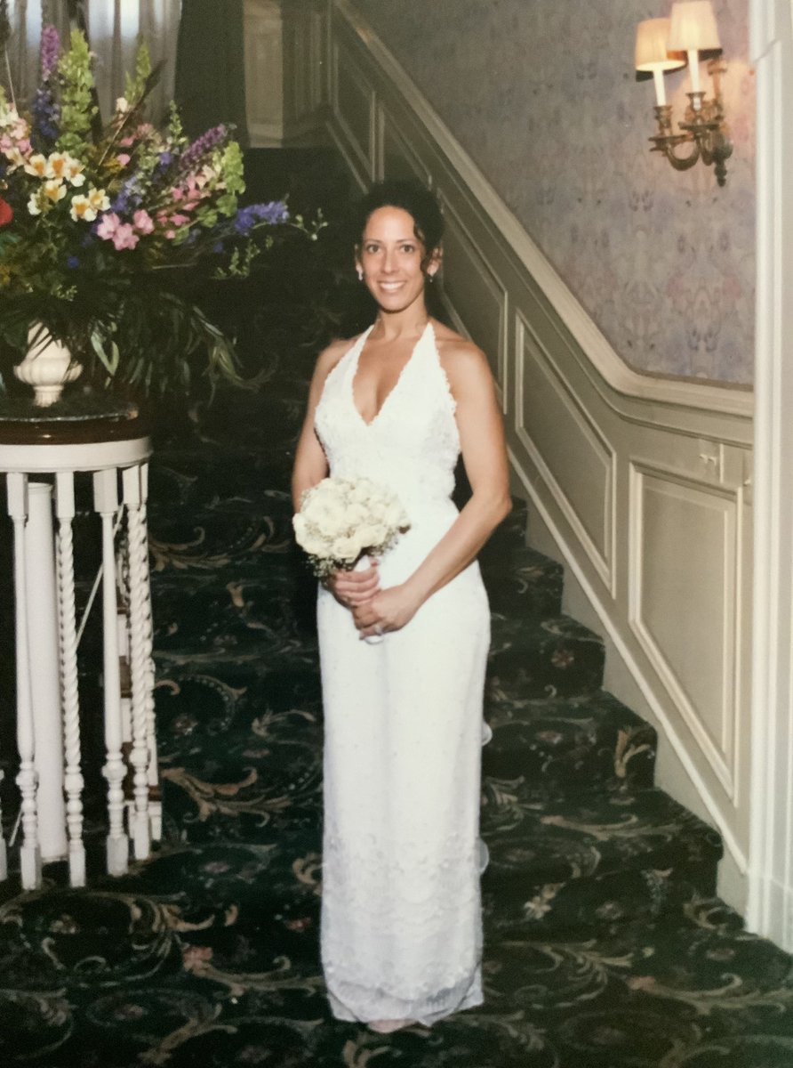 dmudry1's tweet photo. Every year on this day, I put on my wedding dress, and 19 years later it still fits. (Thank you, Pilates!) and thank you to #jessicamcclintockbridal https://t.co/TZHkqf0NHS