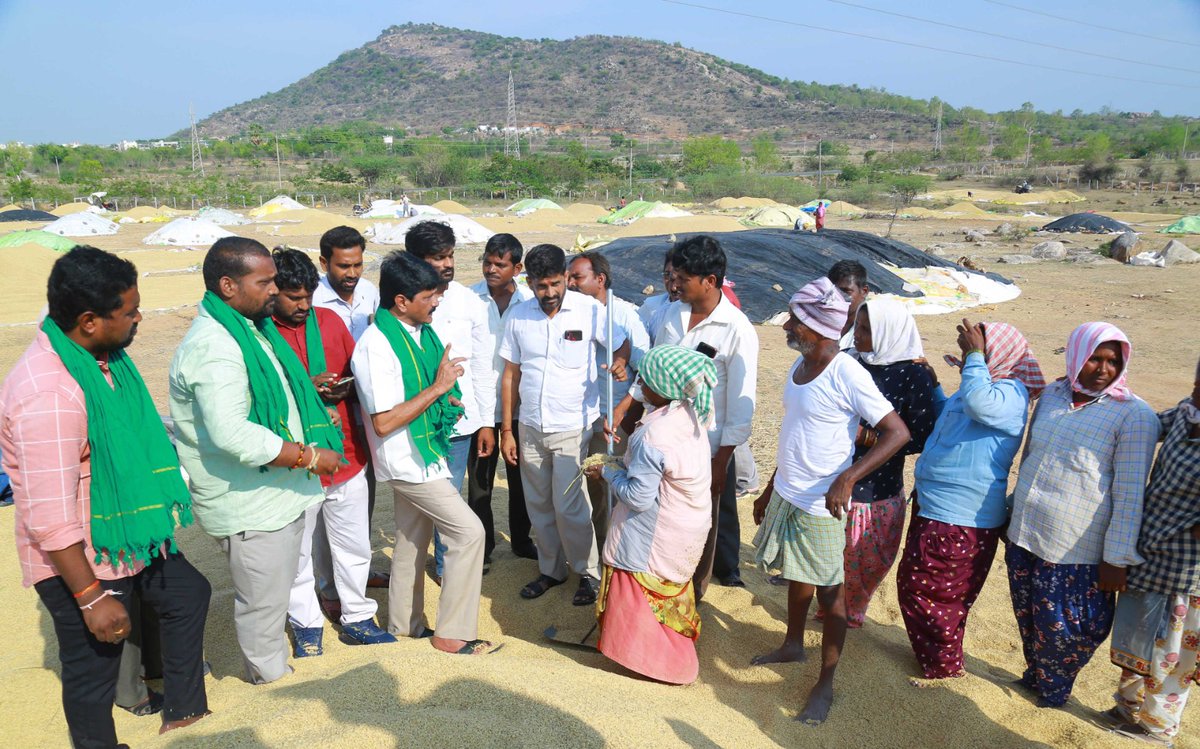 DubbakaDNR's tweet photo. ఈరోజు నల్లగొండ నియోజక వర్గంలో కంచనపల్లి ఐకెపి సెంటర్లు అకాల వర్షానికి తలచిన పరిశీలించడం జరిగింది అకాల వర్షానికి తడిచిన ధాన్యాన్ని ప్రభుత్వం పూర్తి బాధ్యత వహిస్తూ వెంట��ే పండించిన కల్పించి ప్రభుత్వం కొనుగోలు చేయాలని రైతులకు అండదండగా నిలవాలని డిమాండ్ చేయడం జరిగింది https://t.co/smm0W4rplW