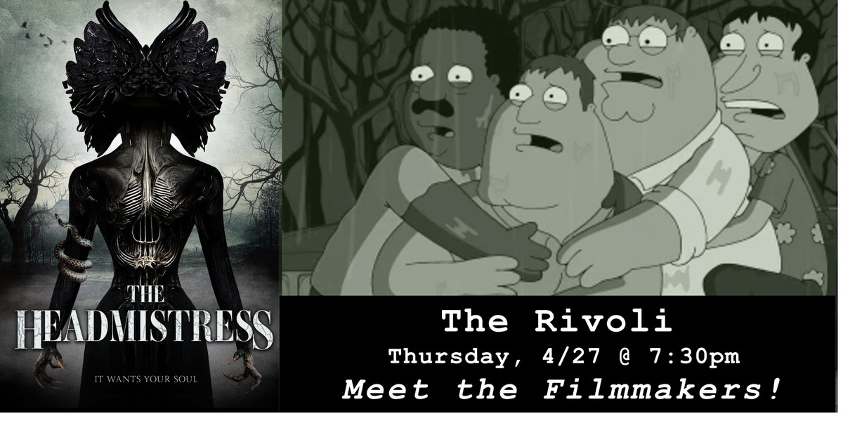 The Wisconsin-made indie-horror flick THE HEADMISTRESS will be at the Rivoli Theatre &amp; Pizzeria in La Crosse this Thursday, 4/27! One night only! Check out our award-winning film, meet the filmmakers, and support a real homegrown horror film on the big screen. See you there!