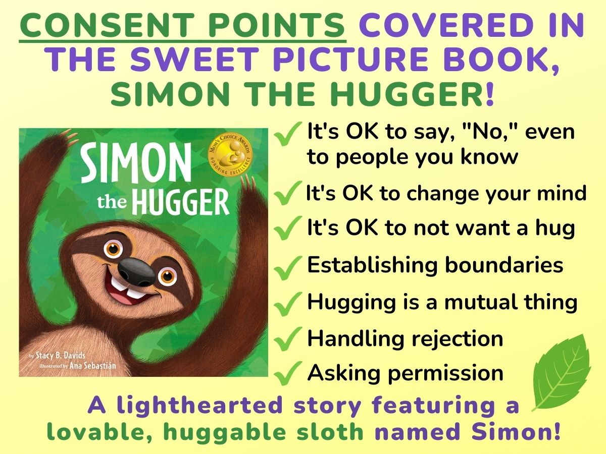 Sharing about my consent-themed #picturebook, SIMON THE HUGGER, illus by <a href="/ana_sebastian_/">anasebaspueyo@gmail.com</a>! #SEL #kidlit #sloth 🦥 #hugs #boundaries #socialemotionallearning @NaomiJKrueger <a href="/BeamingBooksMN/">Beaming Books</a> <a href="/Lynnette_Novak/">Lynnette Novak, Literary Agent</a> <a href="/seymouragency/">The Seymour Agency</a>