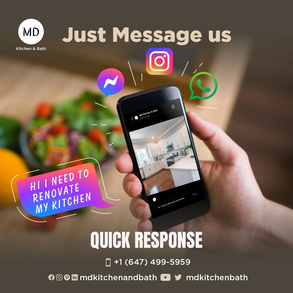 MDKitchenBath's tweet image. Are you looking for a kitchen makeover or new kitchen installation?
Contact us today for a free quote or consultation.
Our team will respond to your inquiries promptly and professionally.

#quickservice #kitcheninstallation #kitchenservices #kitchenrenovation #mdkitchenandbath