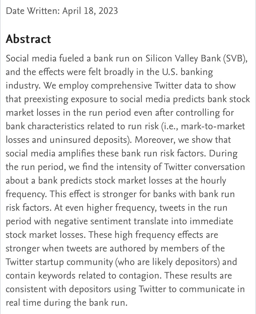 WallStreetMav's tweet photo. It looks like Twitter is now to blame for bank runs.
It's OUR fault. Not the bank CEO's fault, or the risk management department, or regulators asleep at the wheel. It's Twitter accounts talking about it that is the problem. 🤨 https://t.co/OFm0U2Uc7Q