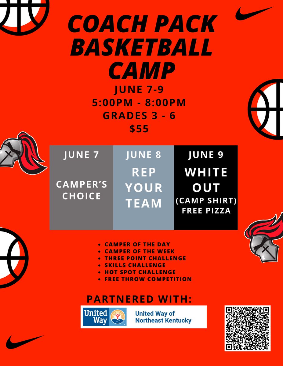 GoKnightsMBB's tweet image. It’s almost that time of the year! Registration is live for the @Chpack20 2023 youth basketball camp 🏀 

We look forward to seeing all the campers! Click the link below to get started #KnightsNation🛡️ 

hooplyfecamps.com/coach-pack-bas…