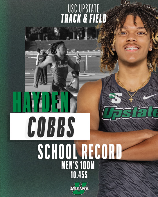 Channing Ferguson and Hayden Cobbs own new school records after the USC Open!

Ferguson cleared 2.16M in the high jump and is now top of the conference and tied for 16th nationally!

Cobbs's time of 10.45S set the new record by a full tenth of a second!

#SpartanArmy⚔️