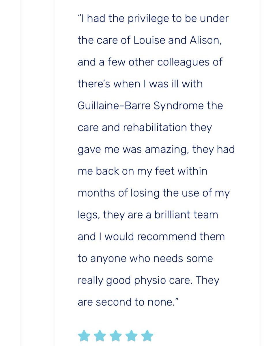 Guillain-Barre Syndrome (GBS) is a rare, disabling condition affecting the nerves.  It can result in weakness/paralysis &amp; significant loss of function.  Physiotherapy is vital to guide &amp; enhance recovery by improving muscle strength, endurance &amp; function.
nhs.uk/conditions/gui…