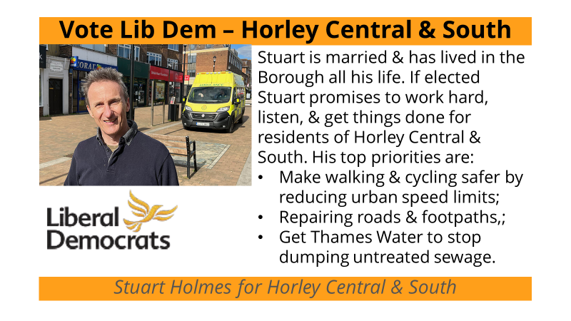 HorleyLibDems's tweet photo. We're proud to be standing candidates in all three wards across #Horley #Salfords & #Sidlow to give everyone a chance to vote a great hard working team of Lib Dems #VoteLibDem #LocalElections2023 https://t.co/gpkqJ38SWO
