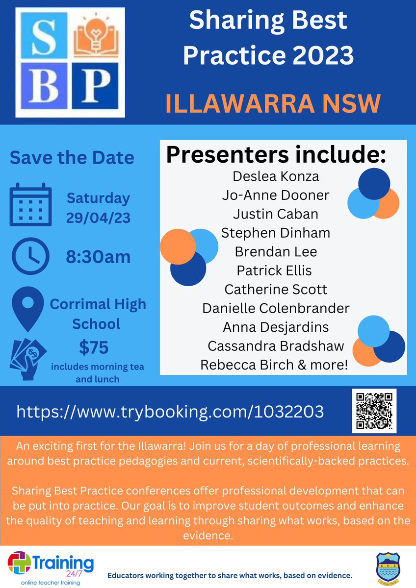 Last chance! See the amazing @JoDooner @JustinCaban_ @sdinhamunimelb @learnwithmrlee @msrebeccabirch @ellis_patrick @DDeslea @TVtheTeacher and many more!

Get your tickets here before you miss out:

trybooking.com/CGSYD

#illawarra #teachers #aussieED #ScienceOfReading