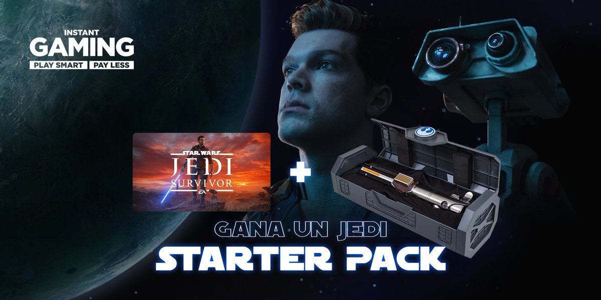 🚀SORTEO🚀 

CONSIGUE el NUEVO STAR WARS JEDI SURVIVOR en un PACK MUY ESPECIAL que incluye una copia (digital, Origin) de Jedi Survivor y un sable láser oficial de la Disney Store!!! 

Participa YA aquí: instant-gaming.com/es/giveaway/st…