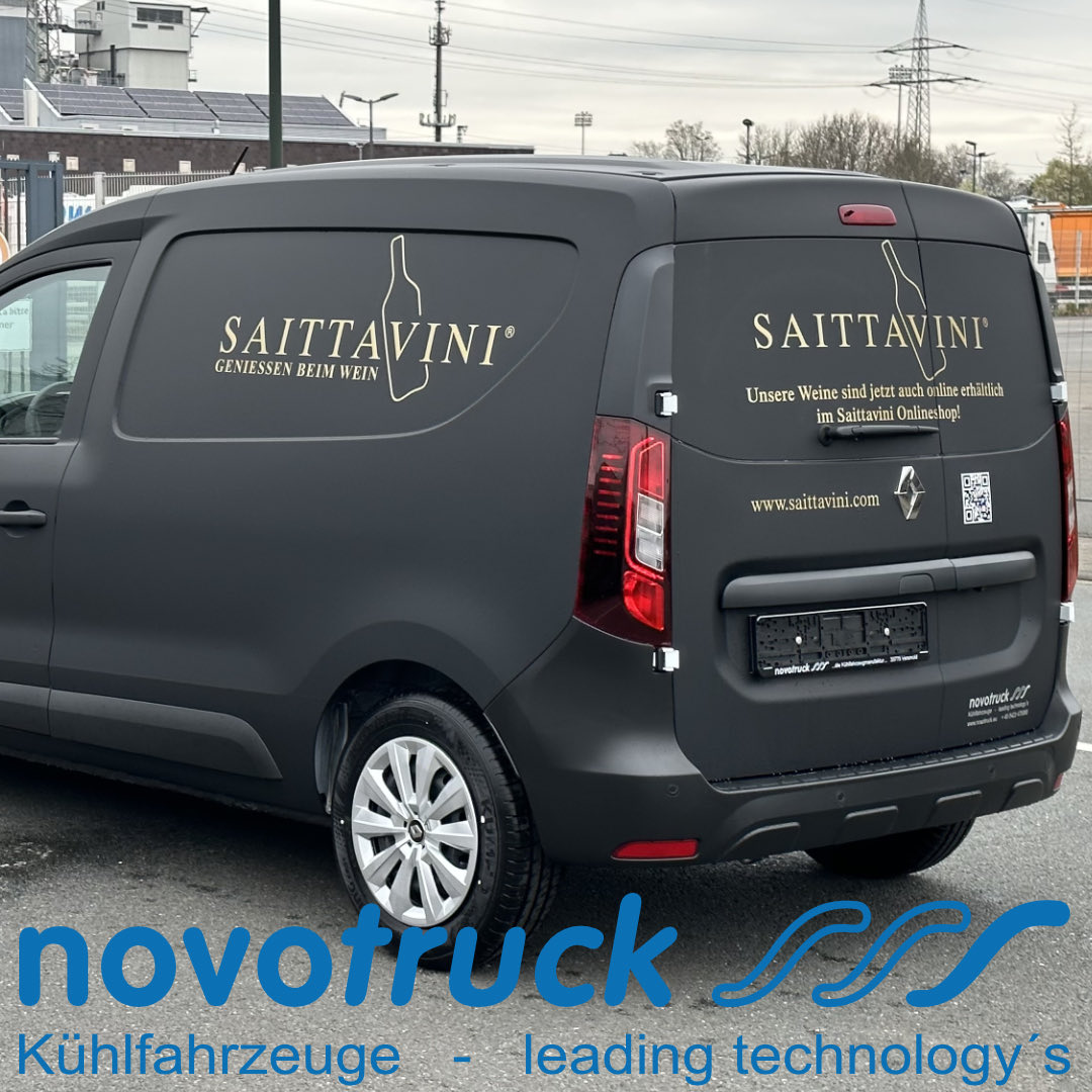 novotruck's tweet photo. Super #RENAULT #Kühlfahrzeug an SAITTAVINI ausgeliefert - die spezielle Kälteanlage hält die superfrische Ware super COOL. #Kühlfahrzeug #novotruck #kühltransporter #renault #Saittavini #frischdienst #saittavini_online #saittavinirestaurant #mattschwarz #düsseldorf #prinzinger https://t.co/O7rCNcJGLS