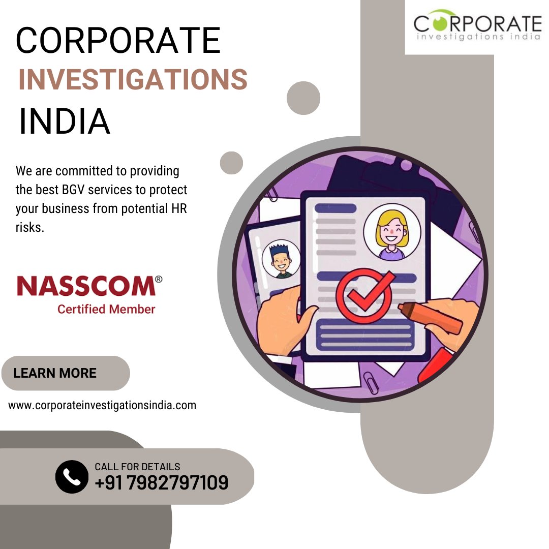 CorporateInve10's tweet image. Reach out: team@corporateinvestigationsindia.com      #educationverification #employmentverification #addressverification #bgv #bgvvendor #ebc #nasscom #nasscomcertified #backgroundverification #employeeverification #corporateverification #backgroundchecks #dualemployment