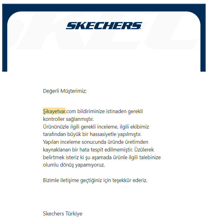 okansancakli's tweet photo. @SkechersTR  Şikayetvar üzerinden şikayette bulundğumum ama bana dönülen cevaplar maalesef robot ile gönderilmiş otomatik cevaplar. Ben hiç bir bilgi vermeden hangi ürünü incelediğinizi gerçekten merak ediyorum. Karşımda gerçekten hiç bir muhattap bulamıyorum... https://t.co/SzEm7Xr25N