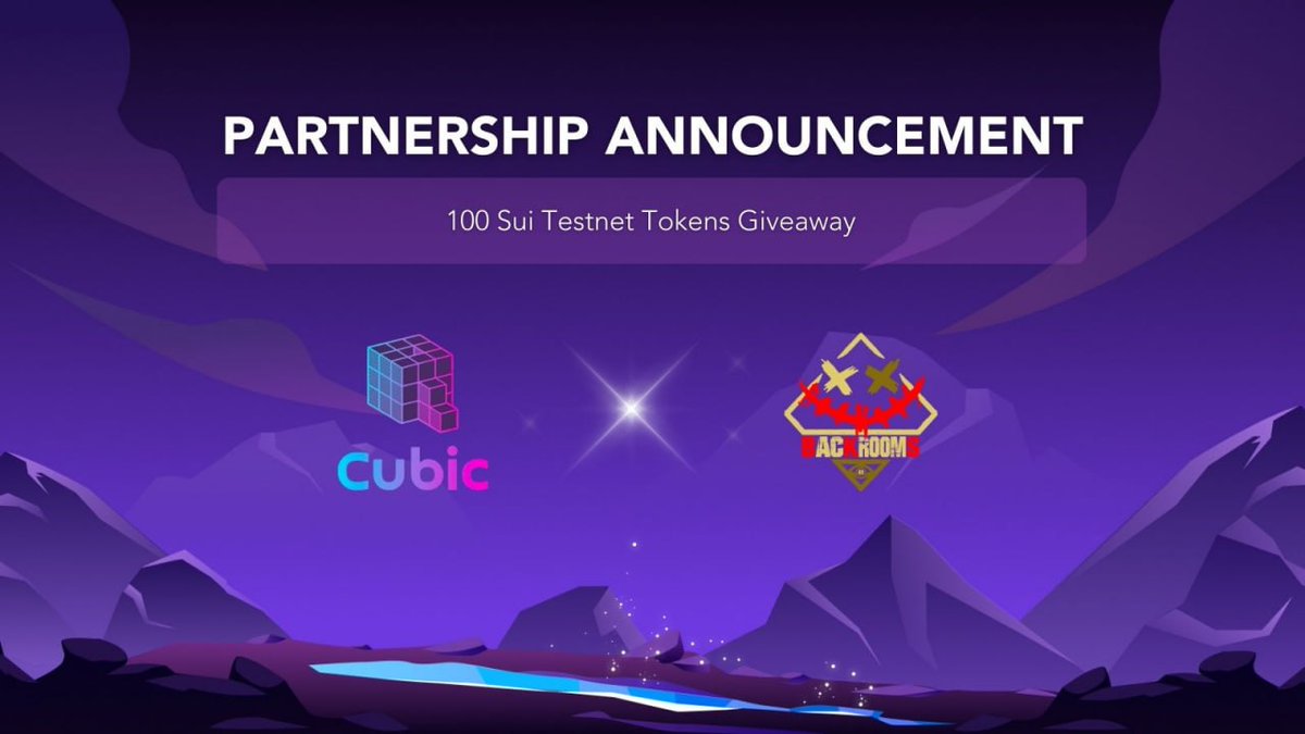 cubicgamesxyz's tweet photo. New partnership: @BACKROOMS_BKS 🤝 @cubicgamesxyz 🎉

💰To buidl @SuiNetwork together, we’re giving away 100 $SUI Testnet Tokens!

Enter: 
✅ Follow, rt and ❤️ 
✅ Complete the Tasks: https://t.co/llVAMRne5f

#Sui #Suinami #Giveaways https://t.co/E8t6msdJGo