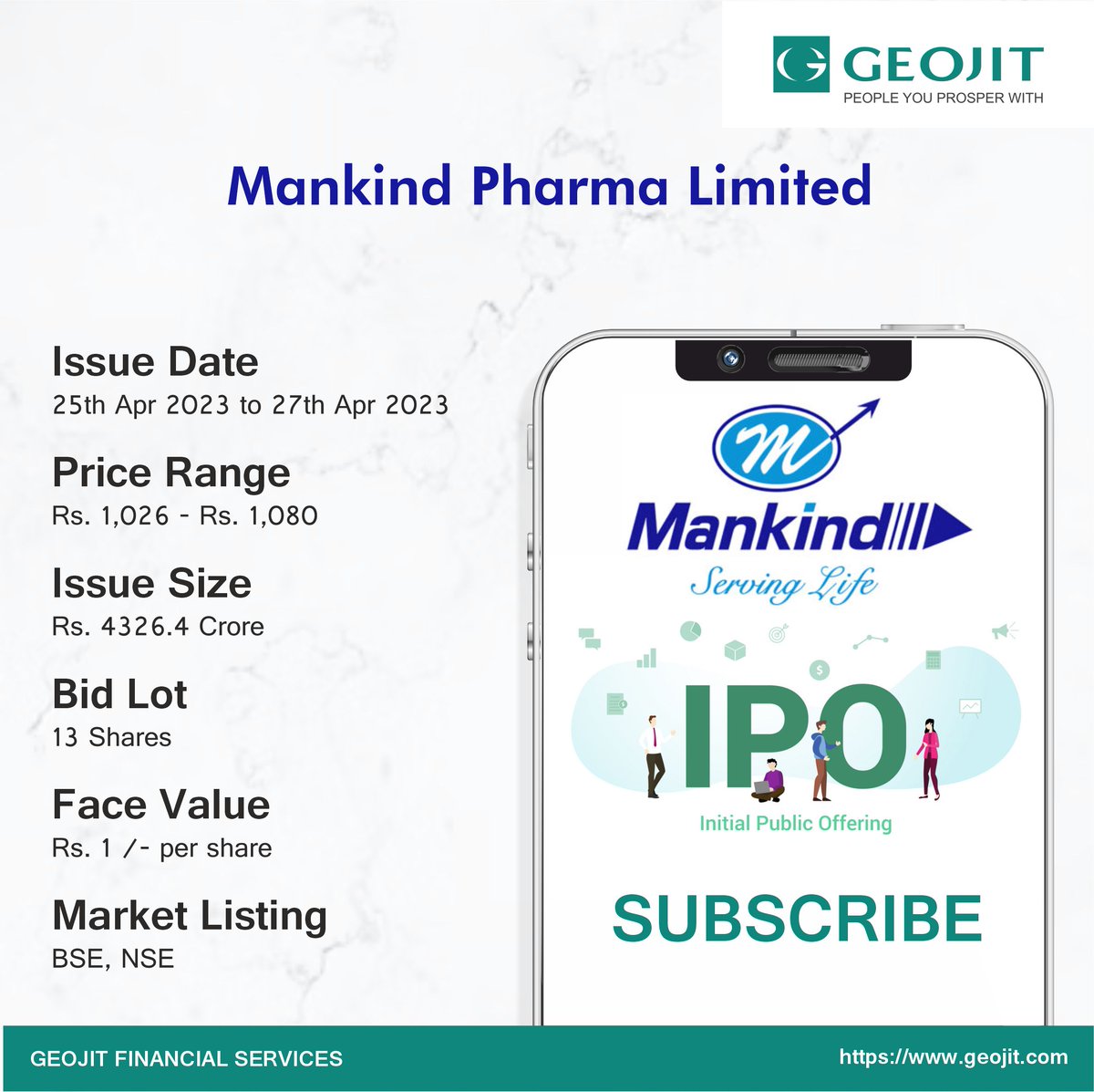 Geojit_official's tweet photo. IPO Note : Mankind Pharma Ltd. - #Subscribe

Read #Geojit's report here: https://t.co/1SpOl3R68r

#IPONote #StockMarketindia #stockmarkets #sharemarket #IPO #IPOAlert #stocks #Market #MankindPharma #MankindPharmaIPO #GeojitFinancial https://t.co/VgHEeDsjbq