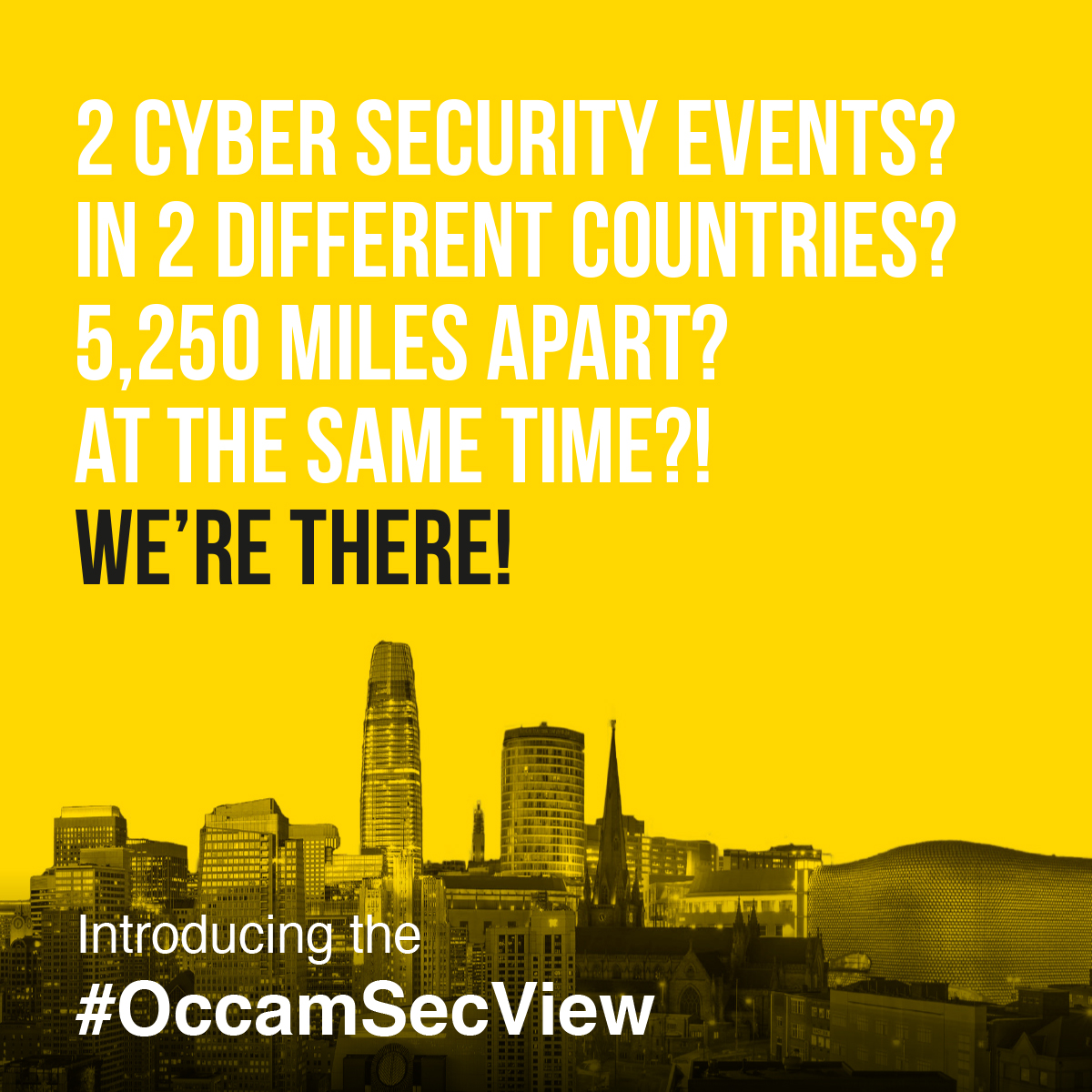 Osec__'s tweet photo. We don’t let having two different #CyberSecurity events on at the same time and thousands of miles apart stop us! We’ll be reporting from BOTH sides of the pond at the #NCSS2023 in Birmingham & the #RSAC2023 in SFO - keeping you up to date and giving you our #OccamSecView https://t.co/TQmuywPqyg