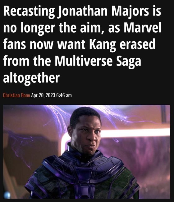 shadowknightdk's tweet photo. Imagine making whole saga on a character and then crapping everything just bcz the actor is an abuser... just recast Kang and move on, simple af https://t.co/YnZ9XXM7ej