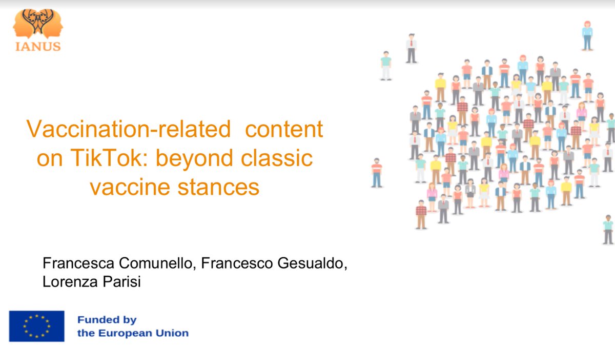 IANUS Project / @ianus-project.bsky.social (@ianusproject) on Twitter photo 👏<a href="/fcomun/">francesca comunello</a>, the IANUS partner from <a href="/SapienzaRoma/">Sapienza Università di Roma</a>, presented in #pcst2023 her work "Vaccination-related content on TikTok: beyond classic vaccine stances".
💡 If you are interested to learn more, visit us at trustinscience.eu/newsroom/news/… 👏<a href="/fcomun/">francesca comunello</a>, the IANUS partner from <a href="/SapienzaRoma/">Sapienza Università di Roma</a>, presented in #pcst2023 her work "Vaccination-related content on TikTok: beyond classic vaccine stances".
💡 If you are interested to learn more, visit us at trustinscience.eu/newsroom/news/…