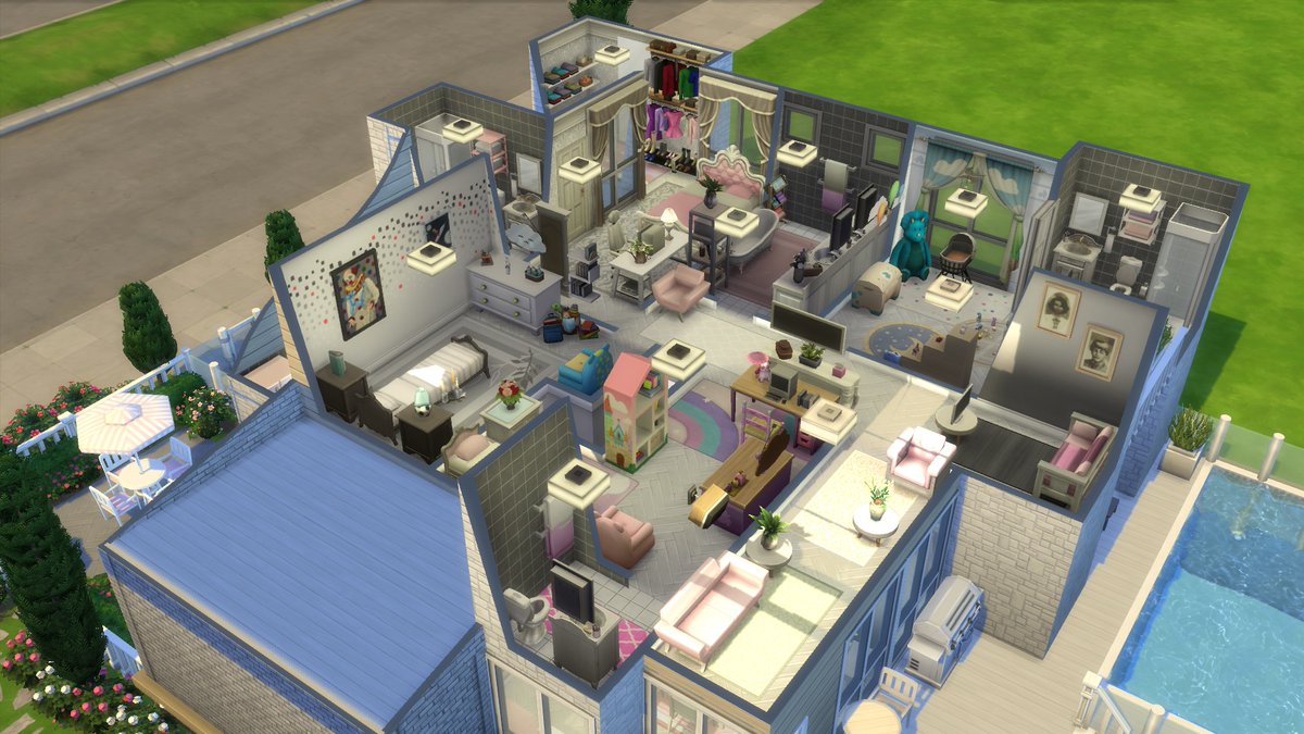VelvettBYT's tweet photo. I've been building on #TheSims4 ! I've finished a #basegameonly large modern home. Includes a greenhouse &amp; basement hang out spot. Up now on the gallery. #ShowUsYourBuilds 
Gallery ID: VelvettB
🛌5 🚽6 💵240731 🟩30x20 https://t.co/ne9CCay61B