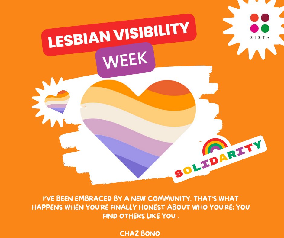 Sista (@sistaorg) on Twitter photo We are proud to serve the LBQ community as SISTA and this week we celebrate our visibility, diversity amd strengths
#lesbianvisibilityweek
<a href="/263vovo/">🇿🇼🏳️🌈VOVO🏳⚧</a>
<a href="/SexualTalk/">Sexual Rights Centre</a>
<a href="/StewieLeSavage/">#She-Ra</a>
<a href="/unwomenafrica/">UN Women Africa</a>
<a href="/galzinf/">GALZ</a> We are proud to serve the LBQ community as SISTA and this week we celebrate our visibility, diversity amd strengths
#lesbianvisibilityweek
<a href="/263vovo/">🇿🇼🏳️🌈VOVO🏳⚧</a>
<a href="/SexualTalk/">Sexual Rights Centre</a>
<a href="/StewieLeSavage/">#She-Ra</a>
<a href="/unwomenafrica/">UN Women Africa</a>
<a href="/galzinf/">GALZ</a>