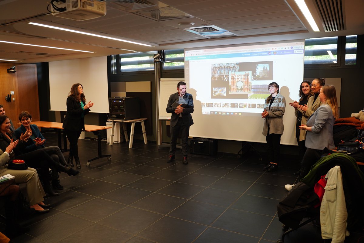CFAPublic's tweet photo. Félicitations à nos apprentis partis en mobilité cette année qui ont reçu leur Europass ! 🤩

Merci à Elisa, Éva, Aliénor et Héloise pour leurs témoignages. ✨

Un superbe cocktail dinatoire réalisé par nos apprentis MC Barman du @lhtoccitanie était servi à nos invités. 🥰 https://t.co/DMQC6WvQ6i