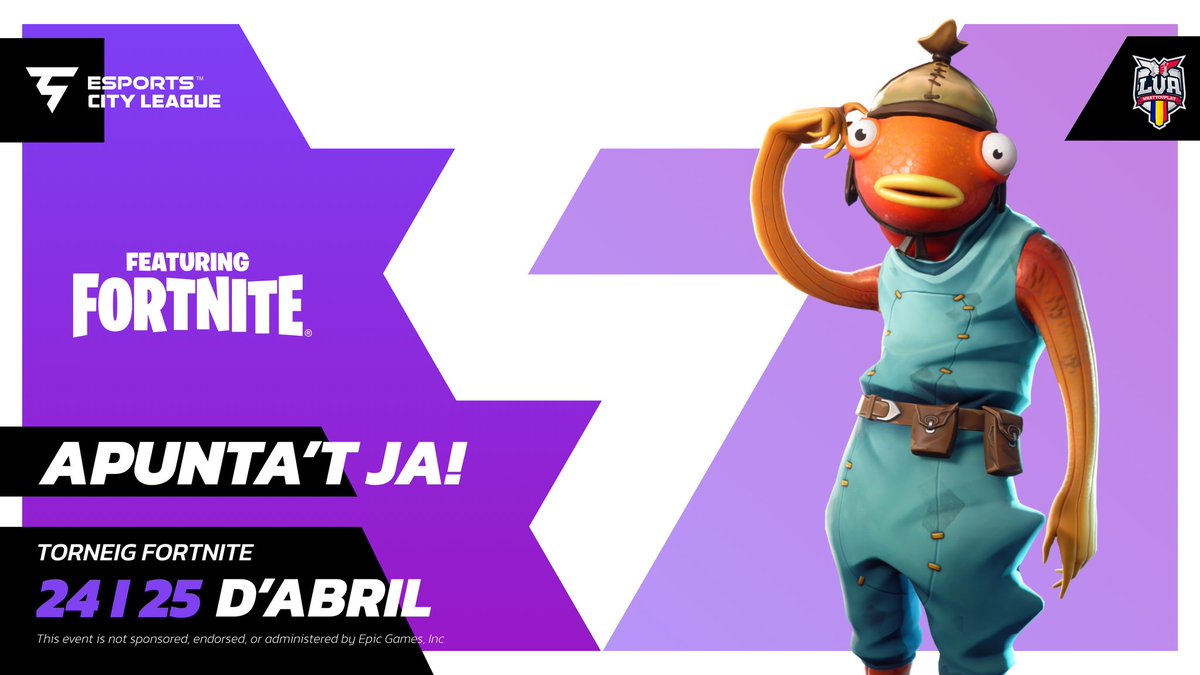 Molts ànims a tots aquells que s'han apuntat a les competicions de Fortnite que COMENCEN AVUÍ amb @esportscitylg !!