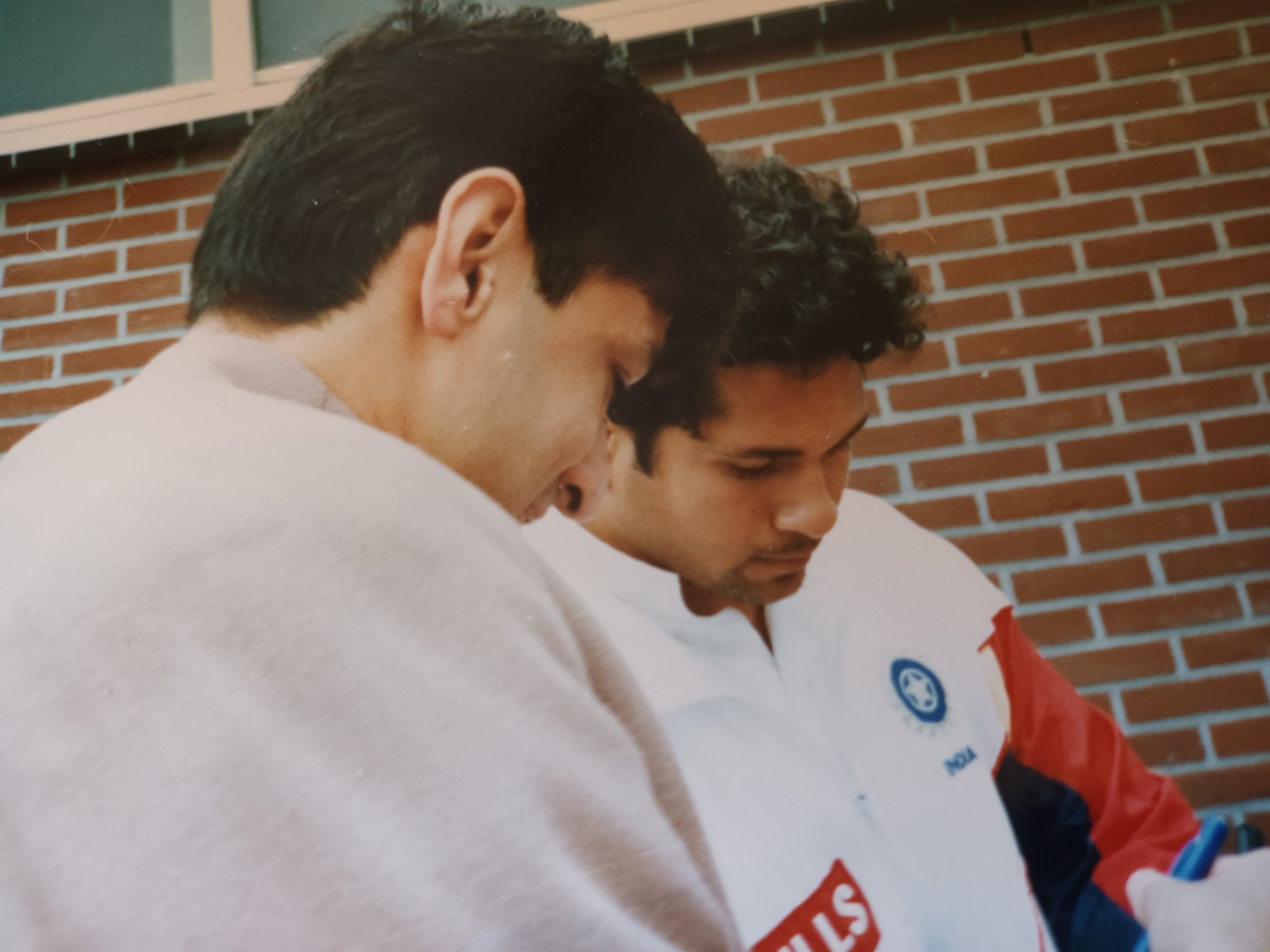 Getting an autograph from Sachin Tendulkar. :-)
This was 1996.
Happy birthday, 