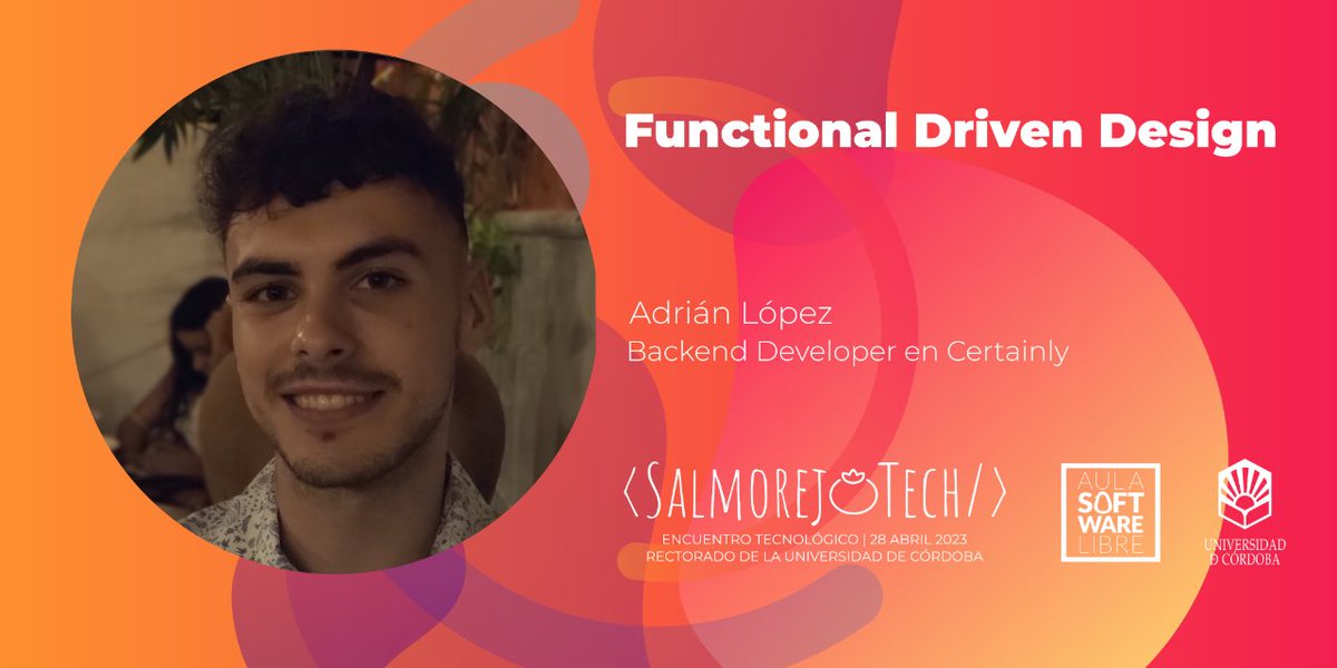 Buenas, vente para decir que solo quedan... ¡4 DÍAS! 🤩

Y que <a href="/Adrianlopezgue/">Adrian.</a> nos sorpenderá ese día con "Functional Driven Design".

¿Lo conseguirá? Solo lo sabremos en el... #SalmorejoTech