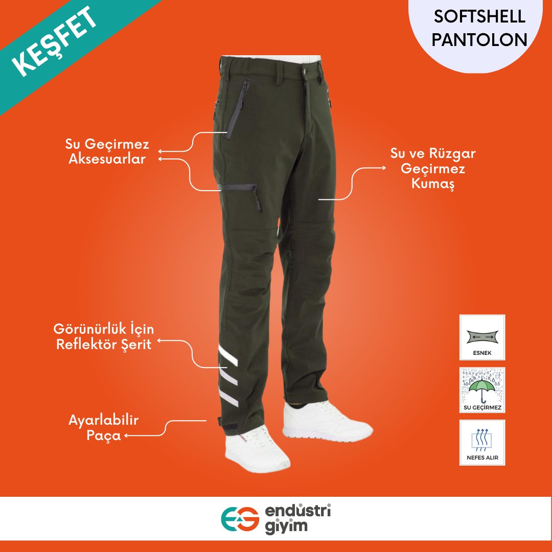 endustrigiyim's tweet photo. "Softshell Pantolon"

Açık hava aktivitelerinizi daha keyifli hale getirmek için ürettiğimiz softshell pantolonumuza göz atın.
#functionalvest #işelbiseleri #işkıyafetleri #yerliüretim #senselişelbiseleri #işelbisesi #işgüvenliği #workwear #endustri #softshell #mont #coats https://t.co/2IYI2d8TrU