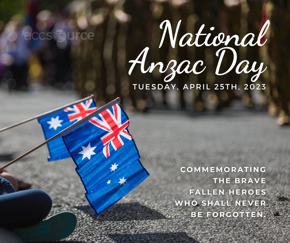 AccSourceGlobal's tweet photo. National Anzac Day 2023 - Commemorating the brave fallen heroes who shall never be forgotten.
#AnzacDay2023 #AnzacDay #bravery #service #australia #remembrenceday #Heroes #commemoration https://t.co/UdX5mjTDM5