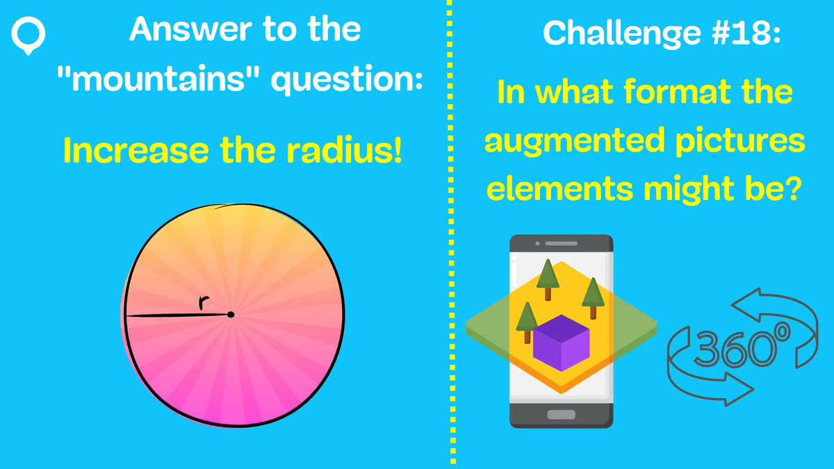 🚶‍♂️ That's right increase the radius so the player can easily play! 

📸 What is the augmented pictures elements format? 

#LoQuiz #Challenge #mountains #radius #gamification #game #augmentedpicture