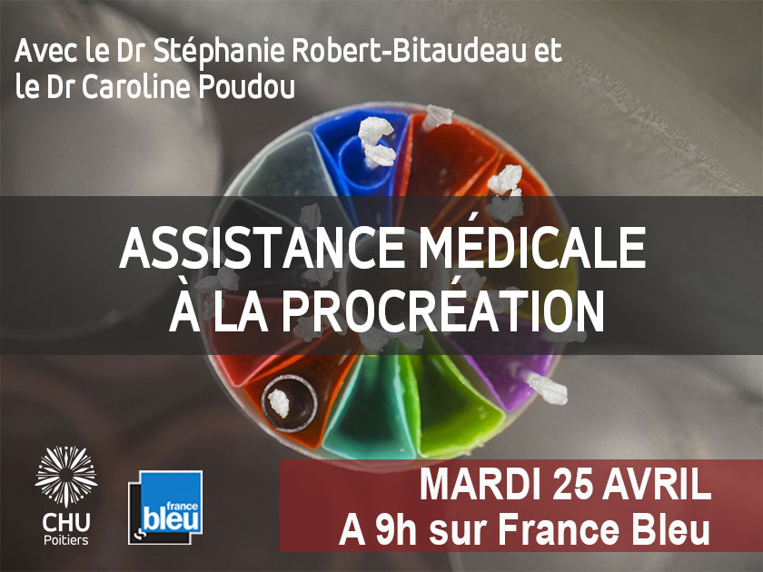 🎙️ #Parolesdexpert | Le Dr Stéphanie Robert-Bitaudeau et le Dr Caroline Poudou, gynécologues, au sein du service de médecine de la #reproduction et Cecos du CHU de Poitiers, aborderont le sujet de l'assistance médicale à la #procréation (PMA) sur France Bleu Poitou, le 25/04 à 9h