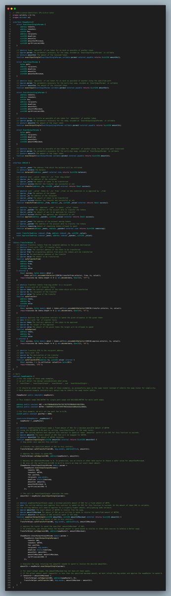 0x0_zero's tweet image. #UniswapV3 #Etherjs #callStatic
学习了下UniswapV3，写了个合约，复习下知识点：etherjs的callStatic可以模拟执行代码并获取合约返回值。