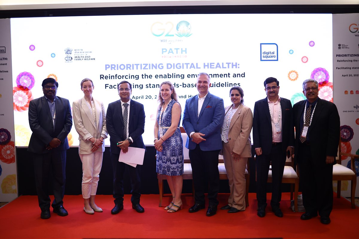 Here’s a snapshot of the @PATHtweets, @WHO & @DigitalSQR co-branded side event on Prioritizing Digital Health, hosted on the sidelines of the @G20org HWG meeting in Goa, India. @lavagarwal @alabriqu @MoHFW @WHO @USAID @UNICEF @gatesfoundation