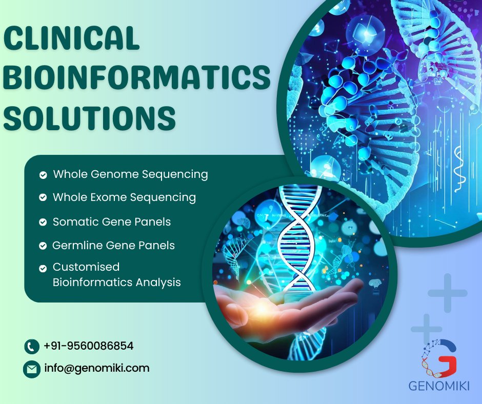 genomiki1's tweet photo. Are you looking for clinical bioinformatics solutions?
Reach out to us at info@genomiki.com to know more
#clinicalbioinformatics #bioinformatics #clinicalgenomics #genomics #precisionmedicine #precisiononcology #solutions #genome #exome #oncopanel https://t.co/6rzuAQf1Hr