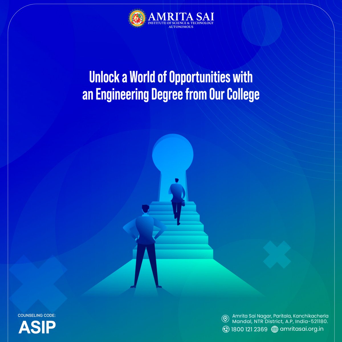 AMRITASAI_'s tweet image. Looking to unlock a world of opportunities with an engineering degree? 

Look no further than Amrita Sai Engineering College. 

Our programs are designed to equip you with the skills and knowledge you need to succeed.

#AmritaSaiEngineeringCollege #EngineeringDegree