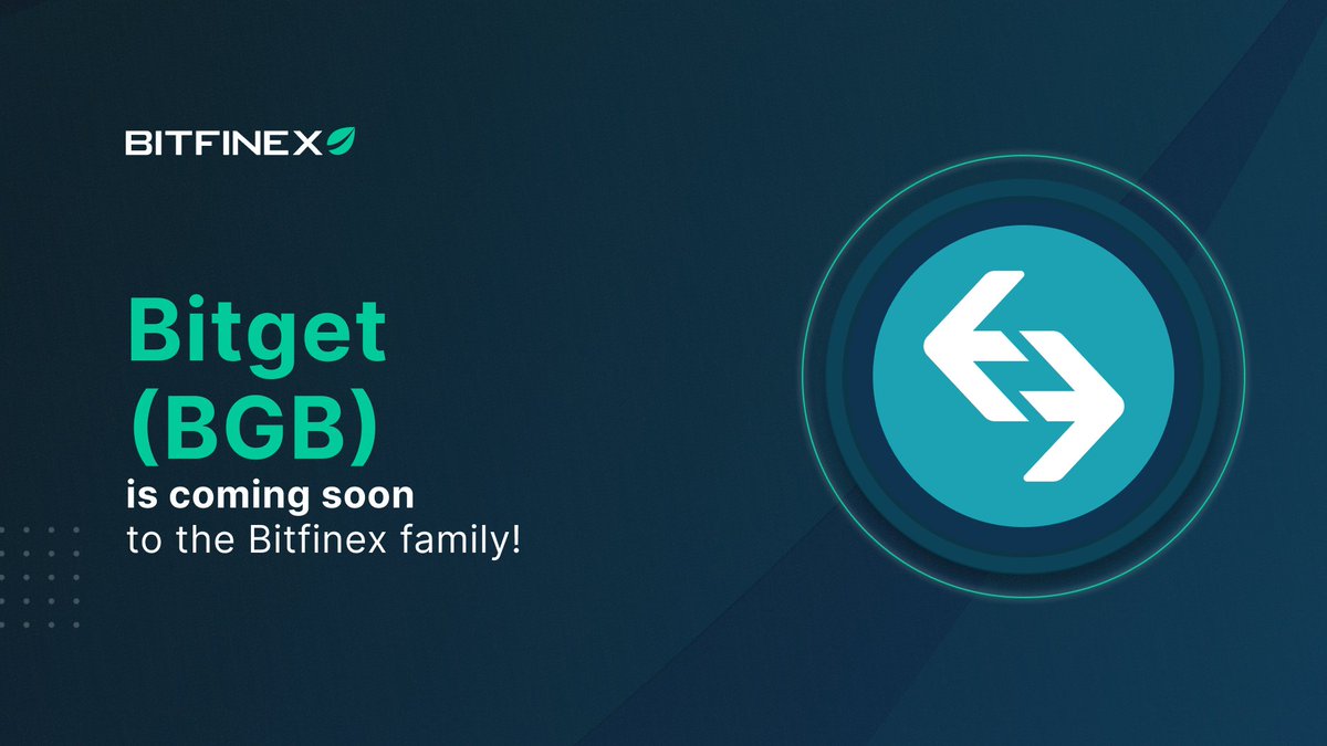 📢 $BGB is coming to #Bitfinex! BGB is the native token of the crypto  exchange @bitgetglobal ✓ Find out when you can start depositing & trading  👇 https://t.co/cNTWRT4LN4