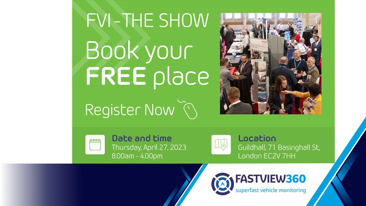 Fastview360's tweet image. We are exhibiting at Fleet Vision International Show this Thursday in London - have you registered to attend?

Visit the link to book your place; fleetvision.show

#fastview360 #radsafety #fleetsafety #exhibition