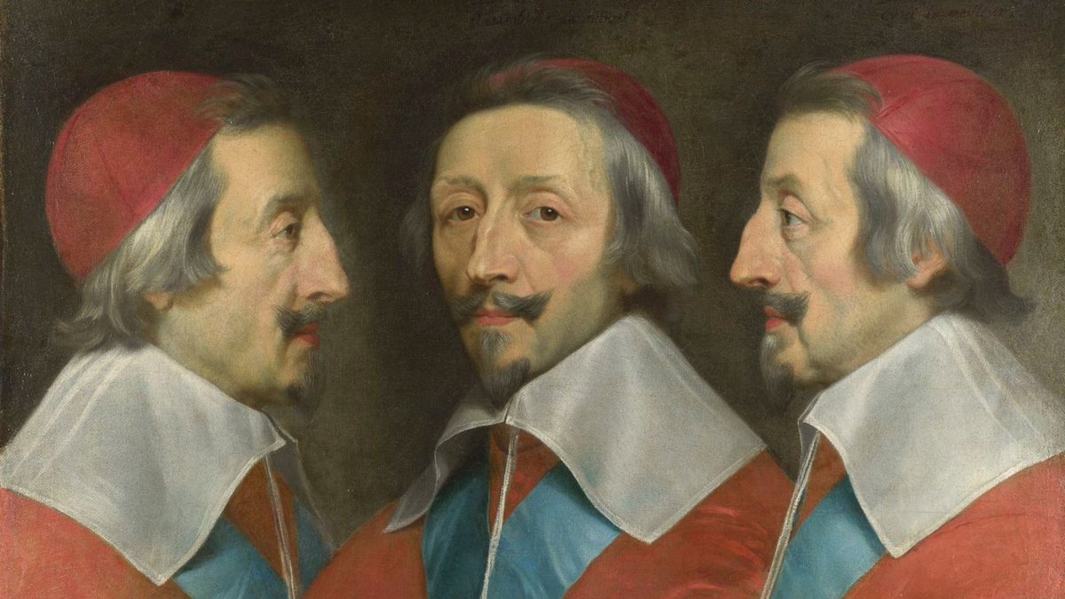 Le cardinal de #Richelieu entre au Conseil du roi #Louis XIII, #CeJourla #29avril #1624. Il impose rapidement son ascendant sur le roi dont il devient le principal #ministre jusqu'à sa mort. Ce triple portrait le montre au sommet de sa carrière politique. bit.ly/3LpzX39