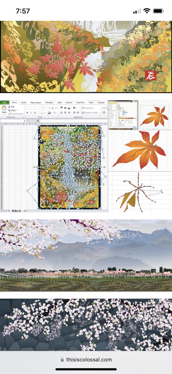 Saving this one for the next time Academic Twitter hits the making-figures-in-PowerPoint discourse. 

thisiscolossal.com/2017/12/tatsuo…