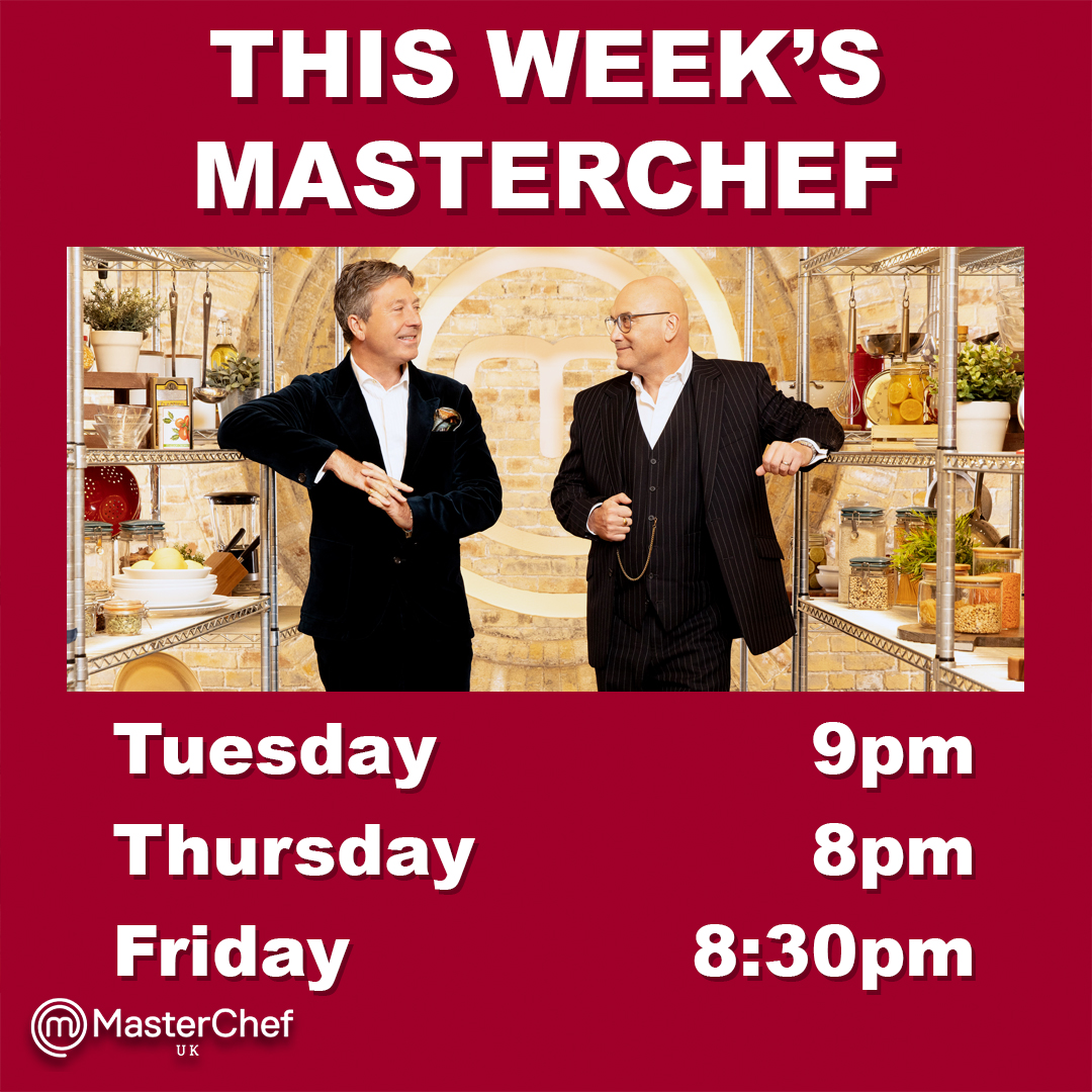 MasterChefUK's tweet photo. These two 🥰 Here's when you can join @JohnTorode1 &amp; @GreggAWallace in the #MasterChefUK kitchen this week on BBC One and @bbciplayer! https://t.co/uox91HzqLc